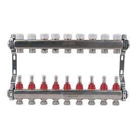 Блок колл. с расход. 1"х9 вых Евроконус 3/4